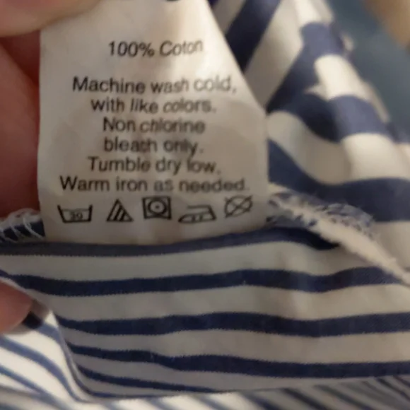 Madewell size S strightly cropped blue and white striped top - Picture 10 of 10